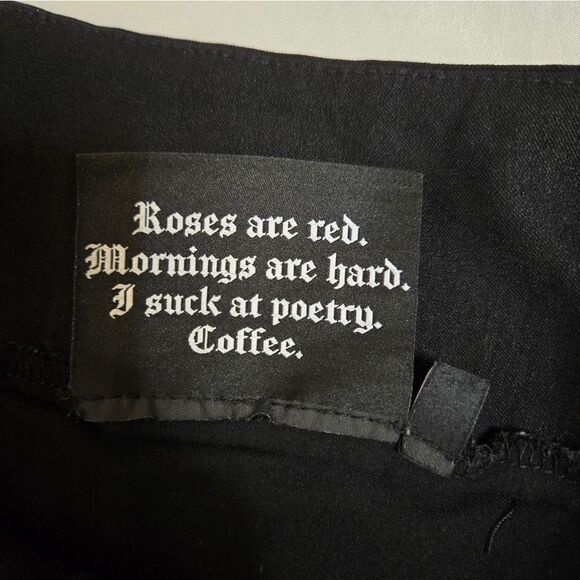 KILLSTAR black Devina goth witchy stretch button front ruffle maxi skirt M - Picture 5 of 12